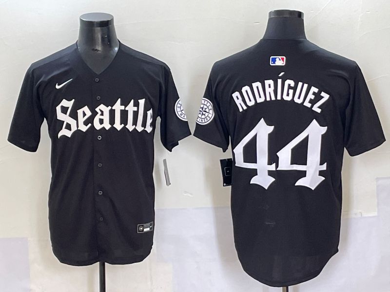 Men 2025 Seattle Mariners 44 Rodriguez Five generations Joint Name Nike MLB Jersey style 1